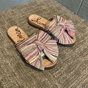 Sam Edelman Women's Multicolor Bow Slide Sandals - 8.5